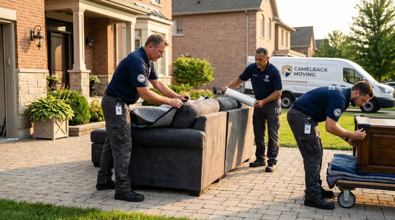 Large estate moving crew wrapping furniture in Kodiak, AK