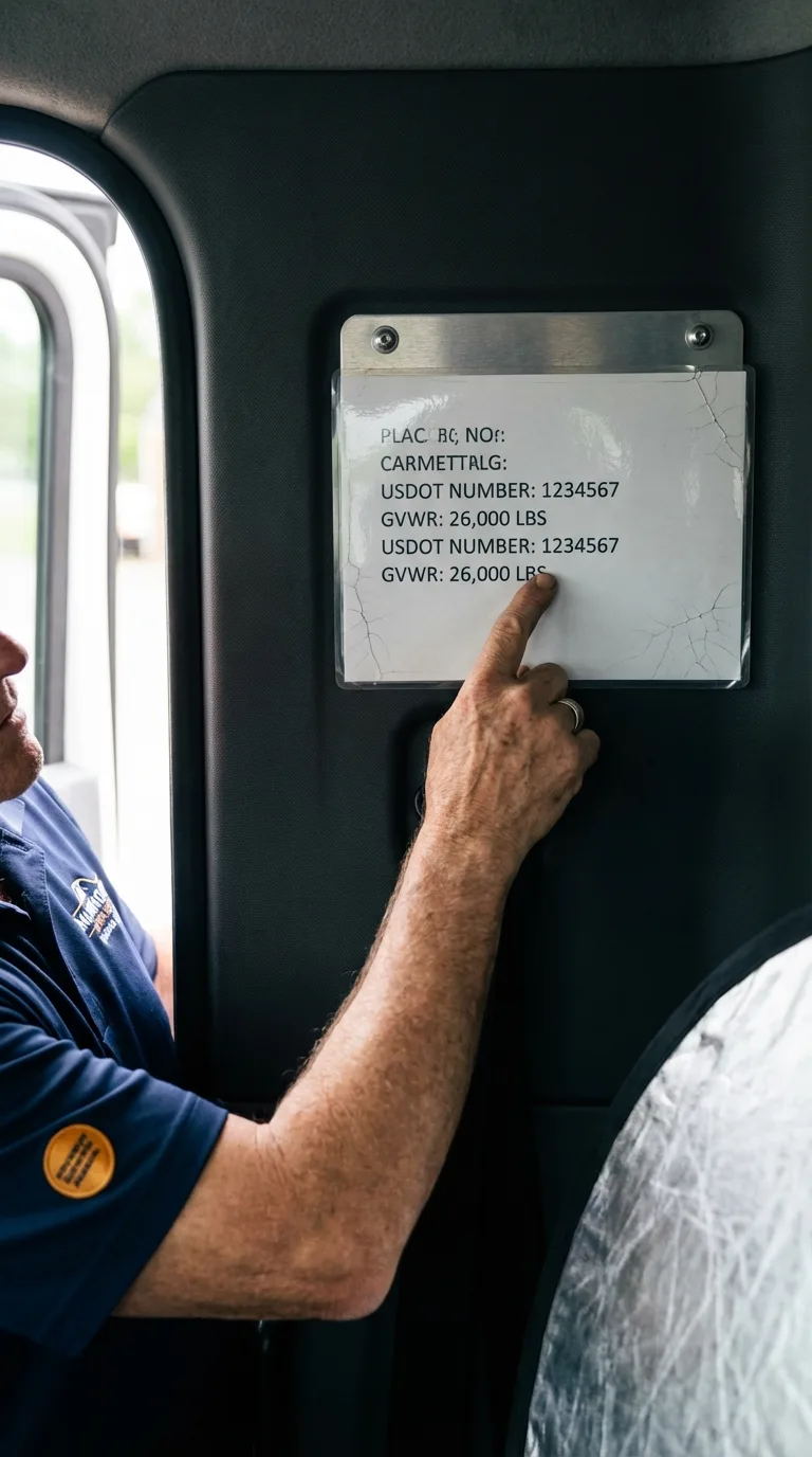 USDOT licensing placard verification in Kodiak